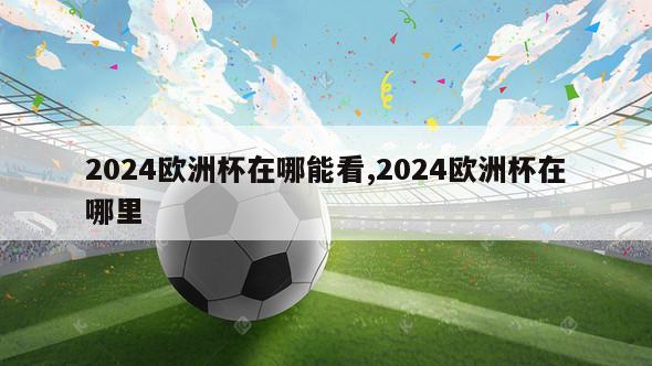 2024欧洲杯在哪能看,2024欧洲杯在哪里